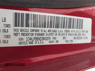 2014 Jeep Patriot Sport with VIN 1C4NJPBBXED843374, listed as a IAAI auction lot 42050067 with 155,685 mi miles. Bid and sale history available at carsss.com. Image 9.