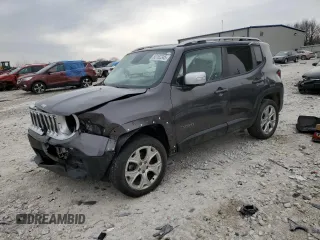 2018 Jeep Renegade Limited z VIN ZACCJBDB1JPG97532, wystawiony jako Copart lot #52162345 z przebiegiem Nie podano mil oraz Czysty tytuł • Clean title. Historia ofert i sprzedaży dostępna na DreamBid. Obrazek 1.