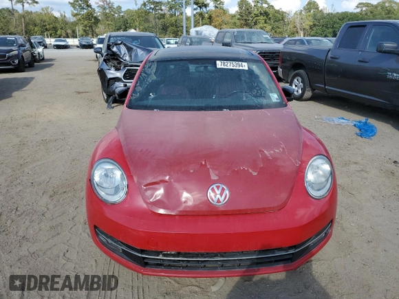 2012 Volkswagen Beetle with VIN 3VWV87AT2CM628110, listed as a Copart auction lot 78275394 with Not Provided miles and Clean Title. Bid and sale history available at DreamBid. Image 5.