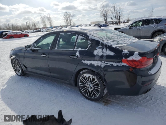 2018 BMW 5 Series 530e xDrive with VIN WBAJB1C58JG623335, listed as a Copart auction lot 44366485 with 156,322 mi miles and Salvage Title. Bid and sale history available at carsss.com. Image 2.