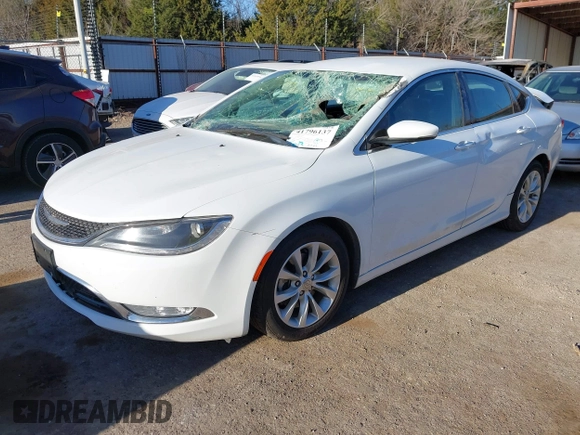 2015 Chrysler 200 C with VIN 1C3CCCCB9FN564247, listed as a IAAI auction lot 41796137 with 160,143 mi miles. Bid and sale history available at carsss.com. Image 2.