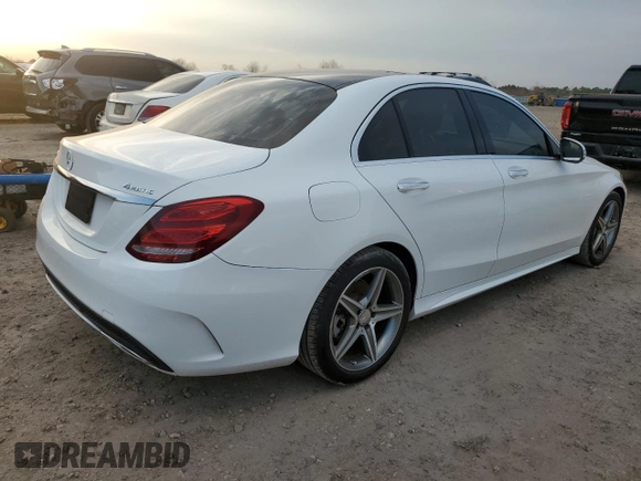 2015 Mercedes-Benz C-Class C 400 with VIN 55SWF6GB6FU028218, listed as a Copart auction lot 47125345 with 100,084 mi miles and Clean Title. Bid and sale history available at carsss.com. Image 3.