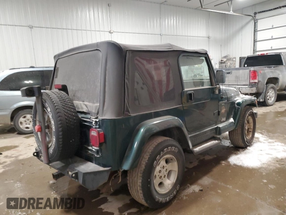 1999 Jeep Wrangler Sahara with VIN 1J4FY49SXXP451964, listed as a Copart auction lot 46120595 with 162,944 mi miles and Clean Title. Bid and sale history available at carsss.com. Image 3.