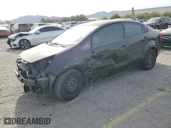 2014 Kia Rio LX with VIN KNADM4A36E6370196, listed as a Copart auction lot 52152155 with 123,672 mi miles and Salvage Title. Bid and sale history available at DreamBid. Image 1.