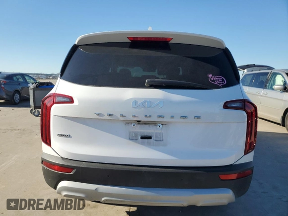 2022 Kia Telluride LX with VIN 5XYP2DHC1NG252839, listed as a Copart auction lot 47855235 with 38,819 mi miles and Salvage Title. Bid and sale history available at DreamBid. Image 6.