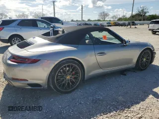 2017 Porsche 911 Carrera S with VIN WP0CB2A90HS155311, listed as a Copart auction lot 59953414 with 36,818 mi miles and Salvage Title. Bid and sale history available at carsss.com. Image 3.
