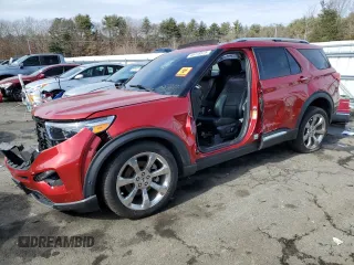 2020 Ford Explorer Platinum z VIN 1FM5K8HC1LGA45999, wystawiony jako Copart lot #46118575 z przebiegiem Nie podano mil oraz Szkoda całkowita • Salvage title. Historia ofert i sprzedaży dostępna na DreamBid. Obrazek 1.