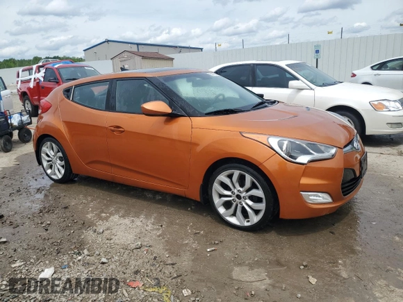2013 Hyundai Veloster w/Black Int with VIN KMHTC6ADXDU121105, listed as a Copart auction lot 55171015 with 130,905 mi miles and Salvage title. Bid and sale history available at DreamBid. Image 4.