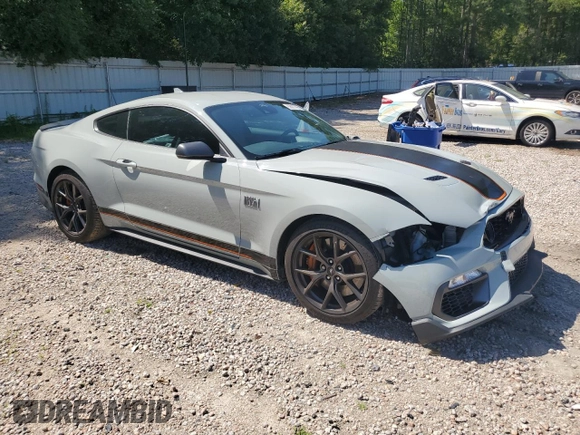 2021 Ford Mustang Mach 1 with VIN 1FA6P8R04M5551165, listed as a Copart auction lot 59977295 with 11,739 mi miles and Salvage title. Bid and sale history available at DreamBid. Image 4.