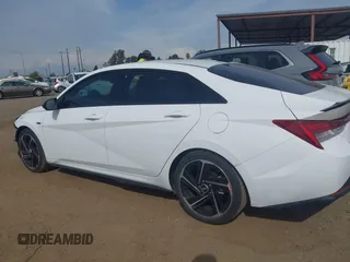 2023 Hyundai Elantra N Line z VIN KMHLR4AF5PU377340, wystawiony jako IAAI lot #42153338 z przebiegiem 50 314 mil mil oraz . Historia ofert i sprzedaży dostępna na DreamBid. Obrazek 15.