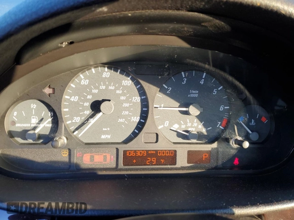 2004 BMW 3 Series 325Ci with VIN WBABW33444PL25543, listed as a Copart auction lot 83811414 with 106,309 mi miles and Salvage Title. Bid and sale history available at carsss.com. Image 9.