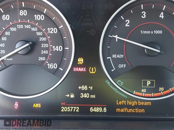 2015 BMW 3 Series 328i with VIN WBA3C1C5XFP116871, listed as a IAAI auction lot 41977362 with 205,772 mi miles and . Bid and sale history available at carsss.com. Image 15.