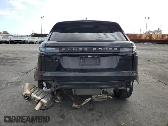 2025 Land Rover Range Rover Velar S with VIN SALYJ2EX8SA393852, listed as a Copart auction lot 44958965 with 5,818 mi miles and Salvage title. Bid and sale history available at DreamBid. Image 6.