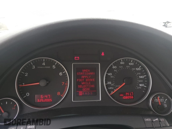 2006 Audi A4 2.0T z VIN WAUDF78E36A241737, wystawiony jako Copart lot #58998955 z przebiegiem 108 056 mil mil oraz Szkoda całkowita • Salvage title. Historia ofert i sprzedaży dostępna na DreamBid. Obrazek 9.