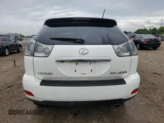 2006 Lexus RX 400h with VIN JTJHW31U760017663, listed as a Copart auction lot 58239885 with 195,120 mi miles and Salvage title. Bid and sale history available at DreamBid. Image 6.