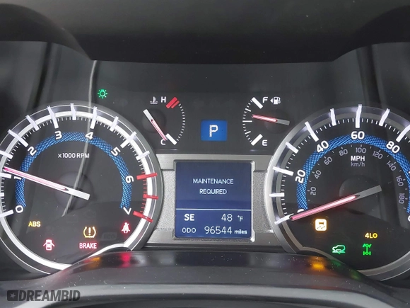 2019 Toyota 4Runner SR5 with VIN JTEBU5JR6K5725188, listed as a IAAI auction lot 41387925 with 96,544 mi miles. Bid and sale history available at carsss.com. Image 7.