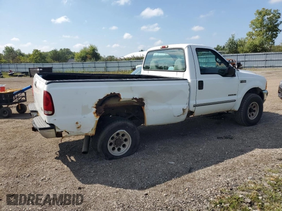 1999 Ford Super Duty F-250 XL with VIN 1FTNF21F8XED38956, listed as a Copart auction lot 69384214 with 143,127 mi miles and Salvage Title. Bid and sale history available at carsss.com. Image 3.