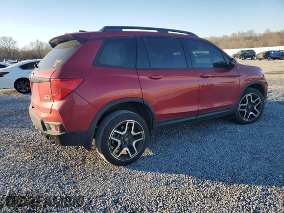 2023 Honda Passport Elite with VIN 5FNYF8H02PB014854, listed as a Copart auction lot 88744605 with 18,217 mi miles and Salvage Title. Bid and sale history available at carsss.com. Image 3.