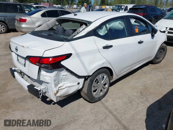 2020 Nissan Versa S with VIN 3N1CN8DV0LL828420, listed as a IAAI auction lot 42072646 with Not Provided miles. Bid and sale history available at carsss.com. Image 4.