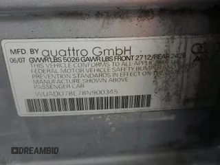 2008 Audi RS 4 z VIN WUADU78E78N900345, wystawiony jako Copart lot #45153045 z przebiegiem 142 835 mil mil oraz Szkody całkowita. Historia ofert i sprzedaży dostępna na DreamBid. Obrazek 12.