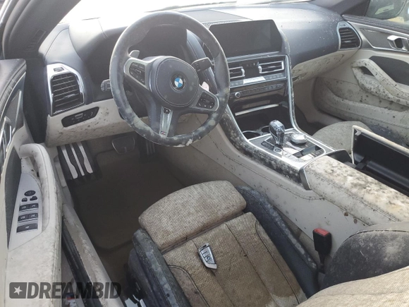 2021 BMW 8 Series 840i with VIN WBADZ2C00MCG13061, listed as a Copart auction lot 74709624 with 0 mi miles and Non Repairable. Bid and sale history available at carsss.com. Image 8.