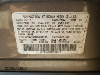 2014 Infiniti Q50 Premium with VIN JN1BV7AR8EM682225, listed as a Copart auction lot 56753125 with 121,000 mi miles and Salvage title. Bid and sale history available at DreamBid. Image 12.