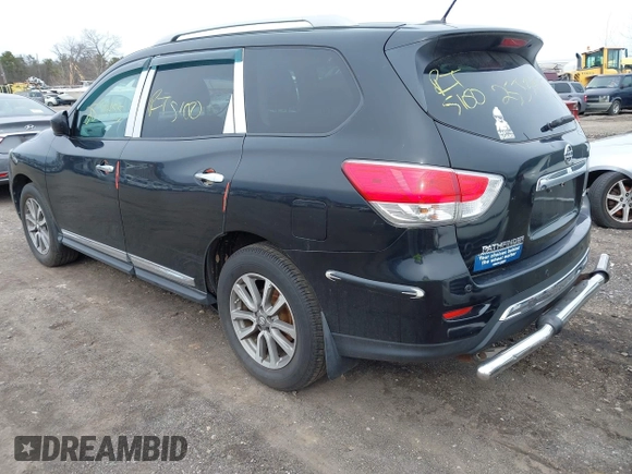 2014 Nissan Pathfinder SL with VIN 5N1AR2MMXEC703206, listed as a IAAI auction lot 41944721 with Not Provided miles. Bid and sale history available at carsss.com. Image 3.