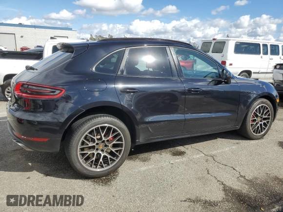 2015 Porsche Macan Turbo z VIN WP1AF2A58FLB96008, wystawiony jako Copart lot #49006515 z przebiegiem 97 011 mil mil oraz Szkoda całkowita • Salvage title. Historia ofert i sprzedaży dostępna na DreamBid. Obrazek 3.