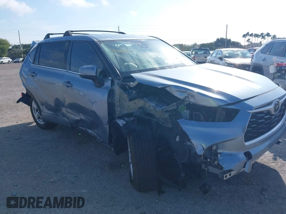 2021 Toyota Highlander L with VIN 5TDZZRAH2MS075954, listed as a IAAI auction lot 41711428 with 145,476 mi miles and . Bid and sale history available at DreamBid. Image 6.
