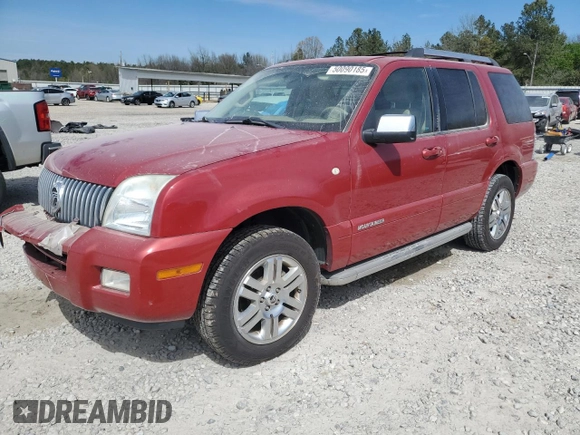 2010 Mercury Mountaineer Premier with VIN 4M2EN3JE8AUJ01116, listed as a Copart auction lot 50090185 with 138,616 mi miles and Salvage title. Bid and sale history available at DreamBid. Image 1.