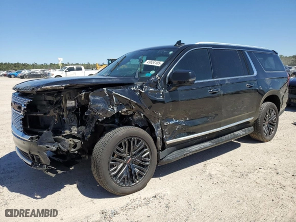 2021 GMC Yukon XL Denali with VIN 1GKS2JKL1MR290903, listed as a Copart auction lot 49654105 with 75,465 mi miles and Salvage Title. Bid and sale history available at carsss.com. Image 1.
