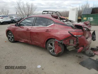 2020 Nissan Sentra SV with VIN 3N1AB8CV7LY269484, listed as a Copart auction lot 42855245 with 46,429 mi miles and Salvage Title. Bid and sale history available at carsss.com. Image 2.