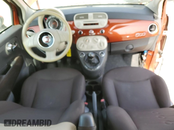 2012 FIAT 500 Pop with VIN 3C3CFFDR1CT347856, listed as a Copart auction lot 61759385 with 126,388 mi miles and Salvage title. Bid and sale history available at DreamBid. Image 8.