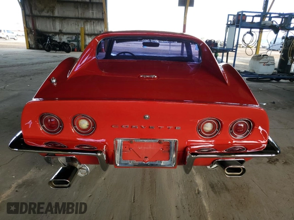 1972 Chevrolet Corvette with VIN 1Z37K2S501737, listed as a Copart auction lot 43789865 with 22,938 mi miles and Salvage title. Bid and sale history available at DreamBid. Image 6.
