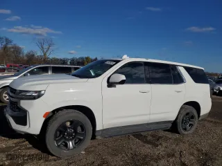 2021 Chevrolet Tahoe Commercial with VIN 1GNSKLED5MR311108, listed as a Copart auction lot 81626454 with 81,800 mi miles and Salvage Title. Bid and sale history available at carsss.com. Image 1.