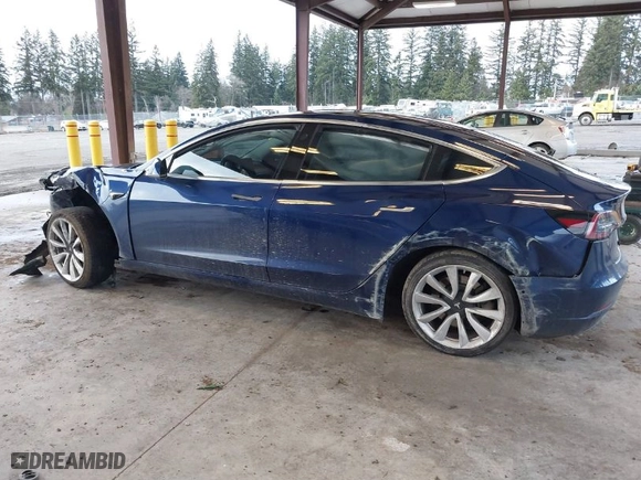 2018 Tesla Model 3 Long Range Battery with VIN 5YJ3E1EA7JF035949, listed as a IAAI auction lot 41627027 with 1 mi miles. Bid and sale history available at carsss.com. Image 14.