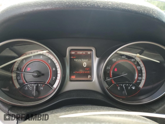 2015 Dodge Journey Crossroad with VIN 3C4PDCGG4FT605710, listed as a Copart auction lot 56181445 with 57,297 mi miles and Salvage title. Bid and sale history available at DreamBid. Image 9.