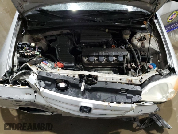 2001 Honda Civic DX with VIN 2HGES162X1H527248, listed as a Copart auction lot 84811674 with 132,592 mi miles and Salvage Title. Bid and sale history available at carsss.com. Image 11.