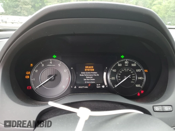 2019 Acura RDX with VIN 5J8TC1H35KL022524, listed as a Copart auction lot 53911695 with 92,277 mi miles and Salvage title. Bid and sale history available at DreamBid. Image 9.