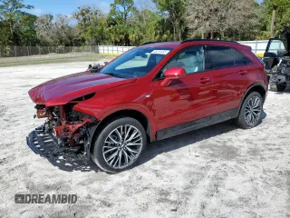 2024 Cadillac XT4 FWD Sport with VIN 1GYFZER45RF190160, listed as a Copart auction lot 46251455 with 4,190 mi miles and Salvage title. Bid and sale history available at DreamBid. Image 1.