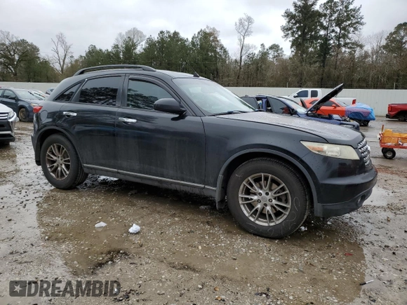 2005 Infiniti FX with VIN JNRAS08U55X109834, listed as a Copart auction lot 42297905 with 236,373 mi miles and Salvage title. Bid and sale history available at DreamBid. Image 4.