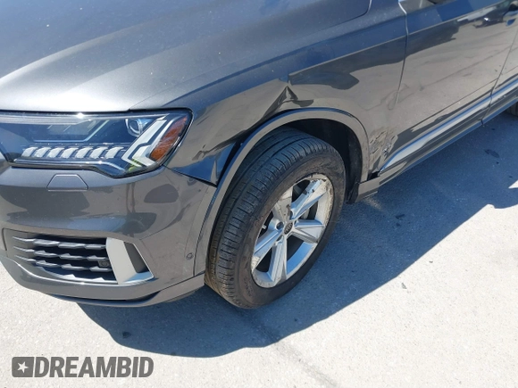 2023 Audi Q7 Premium with VIN WA1AXBF76PD025384, listed as a IAAI auction lot 41838885 with 23,857 mi miles and . Bid and sale history available at DreamBid. Image 6.