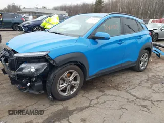 2022 Hyundai Kona SEL with VIN KM8K3CAB1NU762587, listed as a IAAI auction lot 38428363 with 60,115 mi miles and . Bid and sale history available at DreamBid. Image 18.