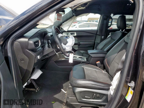 2022 Ford Explorer ST-Line with VIN 1FMSK7KH0NGB06232, listed as a Copart auction lot 55679435 with 52,499 mi miles and Salvage title. Bid and sale history available at DreamBid. Image 7.