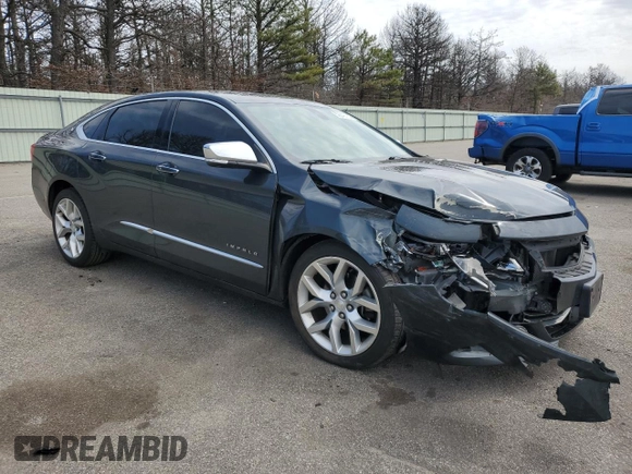 2018 Chevrolet Impala Premier with VIN 2G1125S37J9145698, listed as a Copart auction lot 52649785 with 104,372 mi miles and Salvage Title. Bid and sale history available at DreamBid. Image 4.