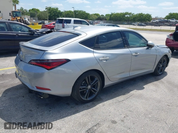 2023 Acura Integra w/A-Spec Package with VIN 19UDE4H39PA009519, listed as a IAAI auction lot 42168571 with 14,661 mi miles and . Bid and sale history available at DreamBid. Image 4.