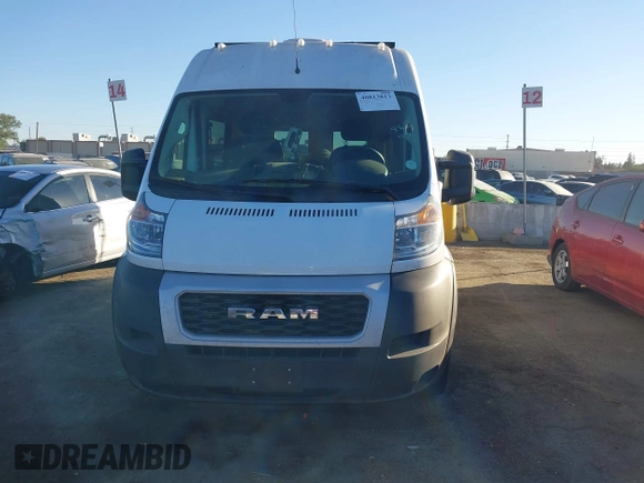 2021 Ram ProMaster Cargo with VIN 3C6LRVBG8ME539769, listed as a IAAI auction lot 40813813 with 39,935 mi miles. Bid and sale history available at carsss.com. Image 12.