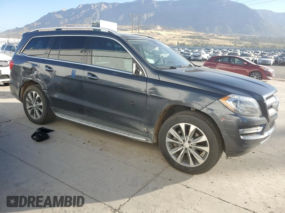 2016 Mercedes-Benz GL with VIN 4JGDF6EE8GA678177, listed as a Copart auction lot 72608974 with 94,562 mi miles and Salvage Title. Bid and sale history available at carsss.com. Image 4.