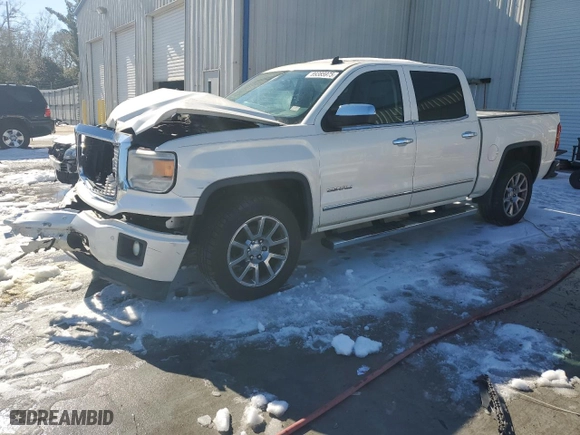 2014 GMC Sierra 1500 Denali with VIN 3GTU2WEC9EG513896, listed as a Copart auction lot 89385975 with 95,300 mi miles and Salvage Title. Bid and sale history available at carsss.com. Image 1.