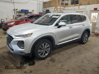 2019 Hyundai Santa Fe SEL z VIN 5NMS3CADXKH033318, wystawiony jako Copart lot #50273865 z przebiegiem 84 425 mil mil oraz Szkoda całkowita • Salvage title. Historia ofert i sprzedaży dostępna na DreamBid. Obrazek 1.